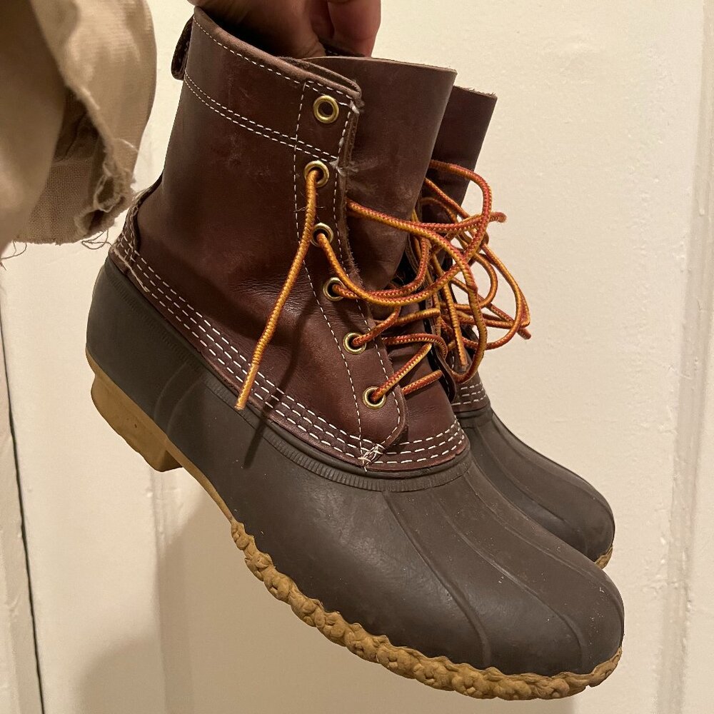 Classic LLBean Men's Bean Boots, 8" - Brown/Tan Opaque - Mens 9 Medium